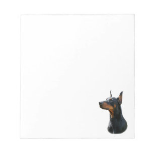 Doberman Pinscher head Notepad Notizblock