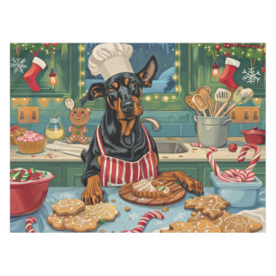 Doberman Pinscher Holiday Baking Feierliche Weihna Tischdecke