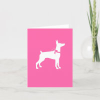 Doberman Pinscher Hund Pink Girl Karten