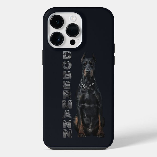 Doberman Pinscher iPhone 14 Pro Max Hülle (Rückseite)