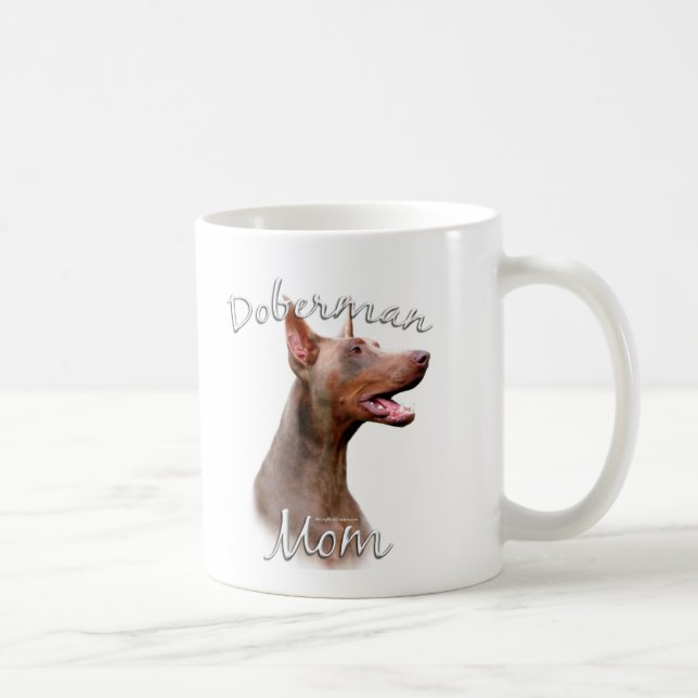 Doberman Pinscher (Isabella) Mama 2 Kaffeetasse (Rechts)
