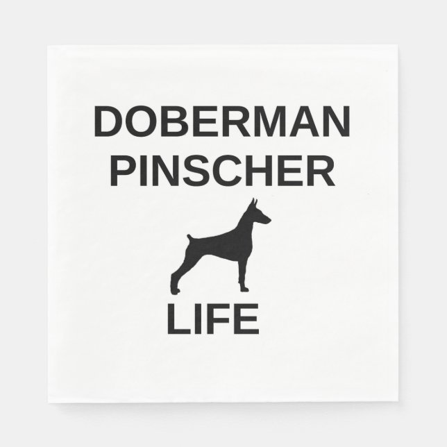 Doberman pinscher Leben Serviette (Vorderseite)