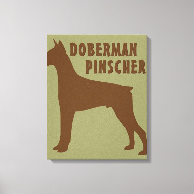 Doberman Pinscher Leinwanddruck (Vorderseite)