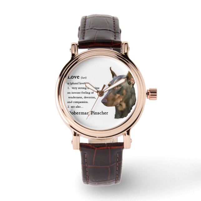 Doberman Pinscher Lovers - Geschenke Armbanduhr (Vorderseite)