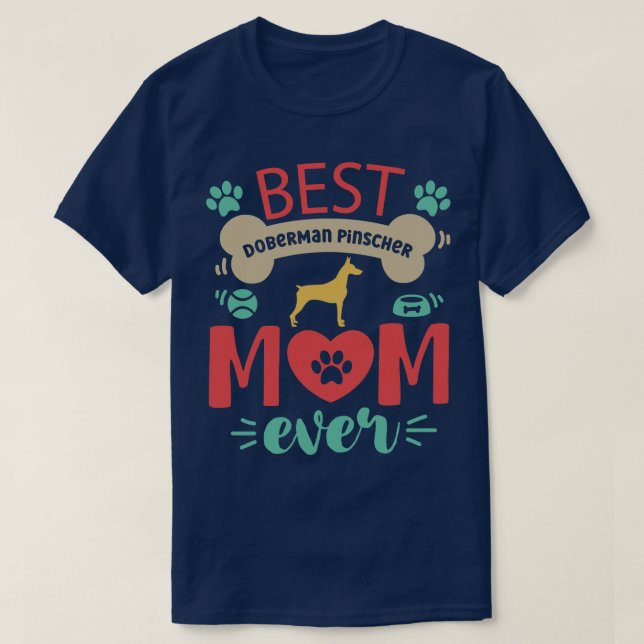 Doberman Pinscher Mama T-Shirt (Design vorne)