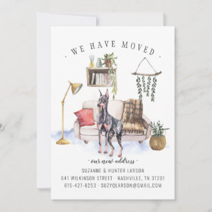 Doberman Pinscher Moving Faire-part