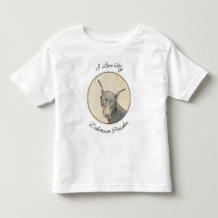 Doberman Pinscher Painting - Original Dog Art Kleinkind T-shirt