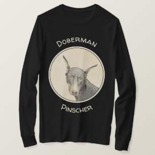 Doberman Pinscher Painting - Original Dog Art T-Shirt