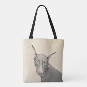 Doberman Pinscher Painting - Original Dog Art Tasche