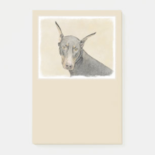 Doberman Pinscher Painting - Original Hund Art Post-it Klebezettel