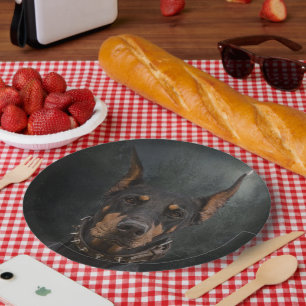 Doberman Pinscher Pappteller