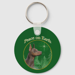 Doberman Pinscher Peace Schlüsselanhänger