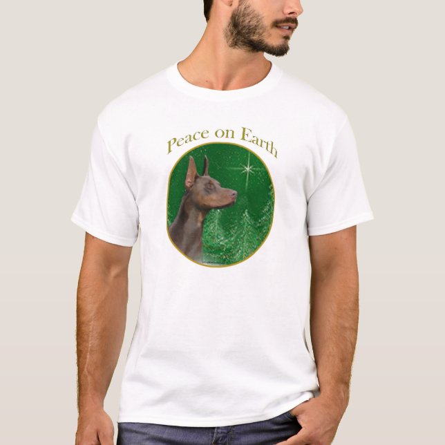 Doberman Pinscher Peace T-Shirt (Vorderseite)