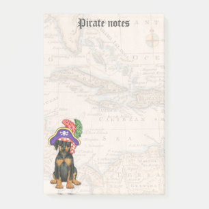 Doberman Pinscher Pirate Post-it Klebezettel