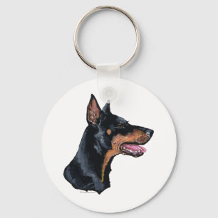 Doberman Pinscher Profil Schlüsselanhänger