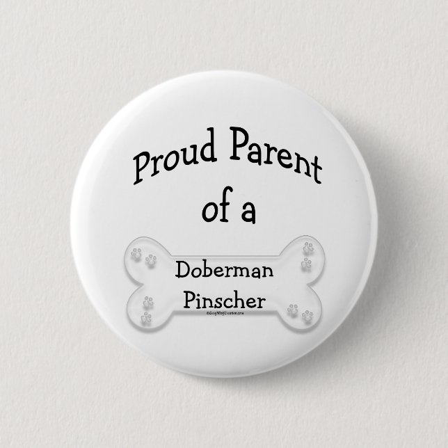 Doberman Pinscher Proud Parent - Button (Vorderseite)