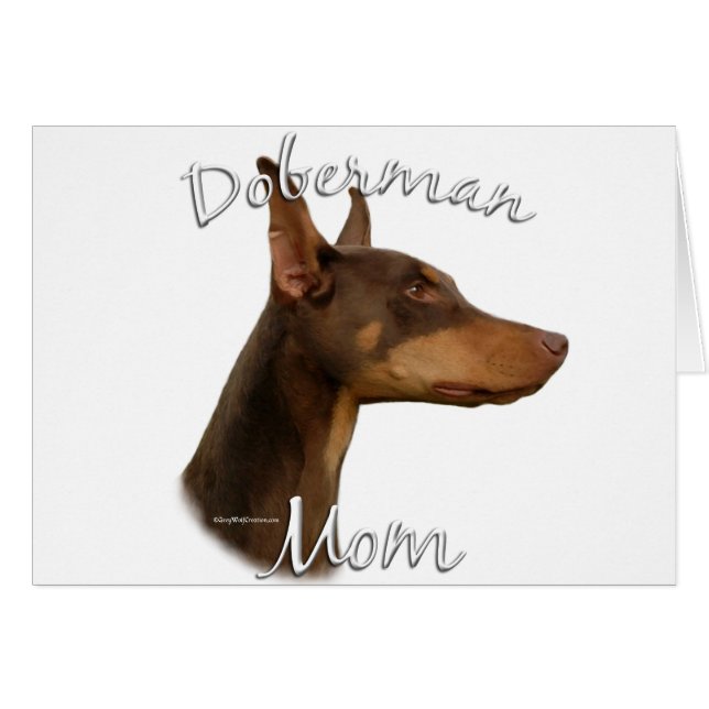 Doberman Pinscher (rot) Mama 2 (Vorderseite (Horizontal))