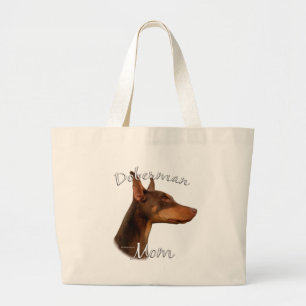 Doberman Pinscher (rot) Mama 2 Jumbo Stoffbeutel