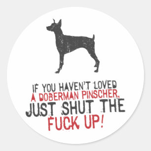 Doberman Pinscher Runder Aufkleber