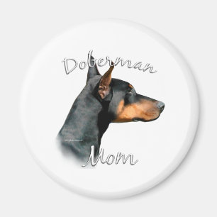 Doberman Pinscher (schwarz) Mama 2 Magnet