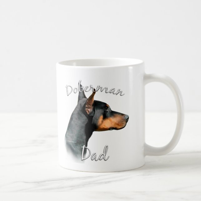 Doberman Pinscher (schwarz) Vater 2 Kaffeetasse (Rechts)