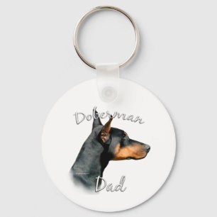Doberman Pinscher (schwarz) Vater 2 Schlüsselanhänger
