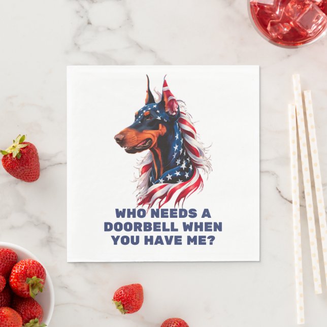 Doberman Pinscher Serviette (Beispiel)