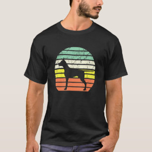 Doberman Pinscher Silhouette Dog Vintag Distresse T-Shirt