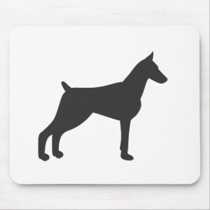Doberman Pinscher Silhouette Mousepad
