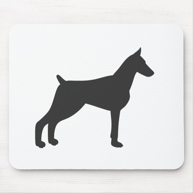 Doberman Pinscher Silhouette Mousepad (Vorne)