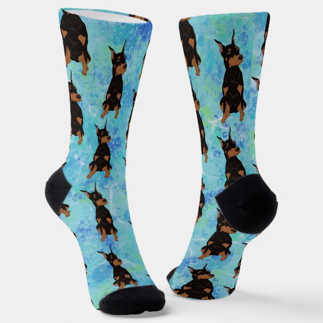 Doberman Pinscher Socks Socken (Gewinkelt)
