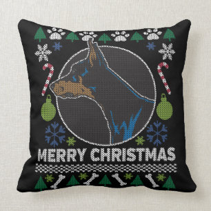 Doberman Pinscher Ugly Christmas Sweater Dog Kissen