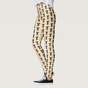Doberman Pinscher Unzugeschnittene Malerei Origina Leggings