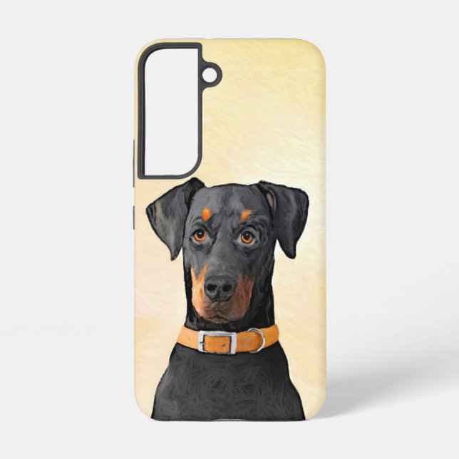 Doberman Pinscher Unzugeschnittene Malerei Origina Samsung Galaxy Hülle (Rückseite)