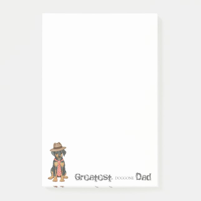 Doberman Pinscher Vater Post-it Klebezettel (Vorderseite)
