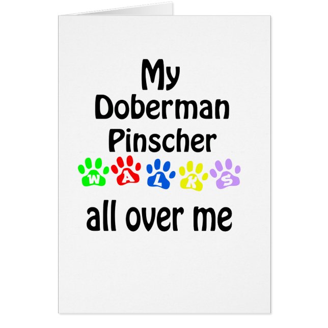 Doberman Pinscher Walks Design (Devant)