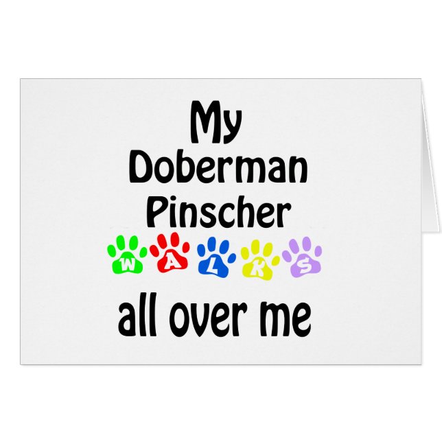 Doberman Pinscher Walks Design (Devant horizontal)