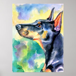 Doberman Pinscher Wall Print Poster