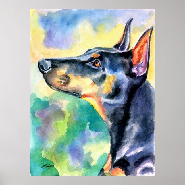 Doberman Pinscher Wall Print Poster (Vorne)