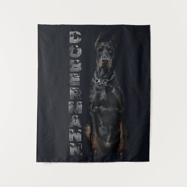 Doberman Pinscher Wandteppich (Vorderseite)