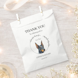 Doberman Pinscher Wedding Vielen Dank für Ihr Inte Geschenktütchen