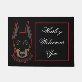 Doberman Pinscher Welcome Bold Fun Fußmatte