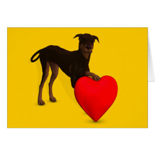 Doberman Pinscher With Heart