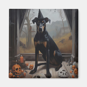 Doberman Pumpkins Halloween Beängstigend Magnet