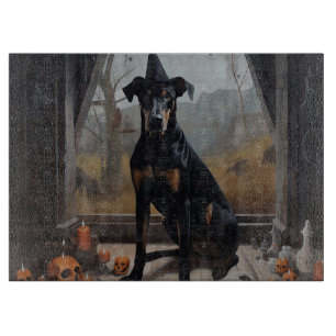 Doberman Pumpkins Halloween Beängstigend Schneidebrett