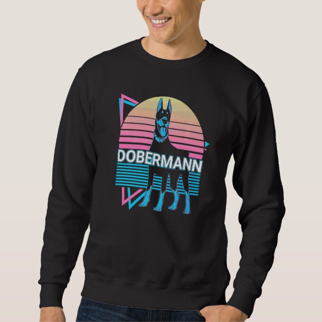Doberman Retro   Sweatshirt (Vorderseite)
