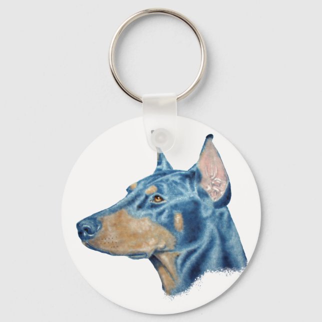Doberman Schlüsselanhänger (Vorderseite)