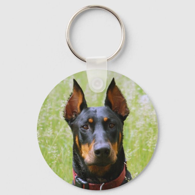 Doberman Schlüsselanhänger (Vorderseite)