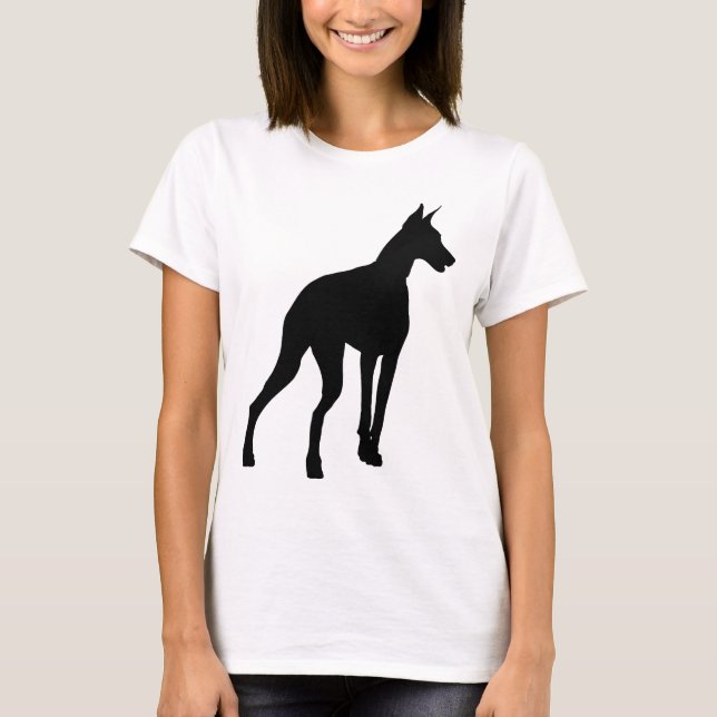 Doberman Silhouette T-Shirt (Vorderseite)