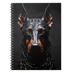 Doberman Steel Vibe Silhouette Vertical Notizblock